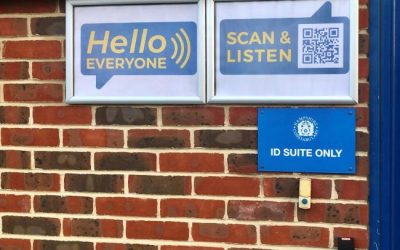 Newport Police Station Audible QR Code to Assist Visually Impaired